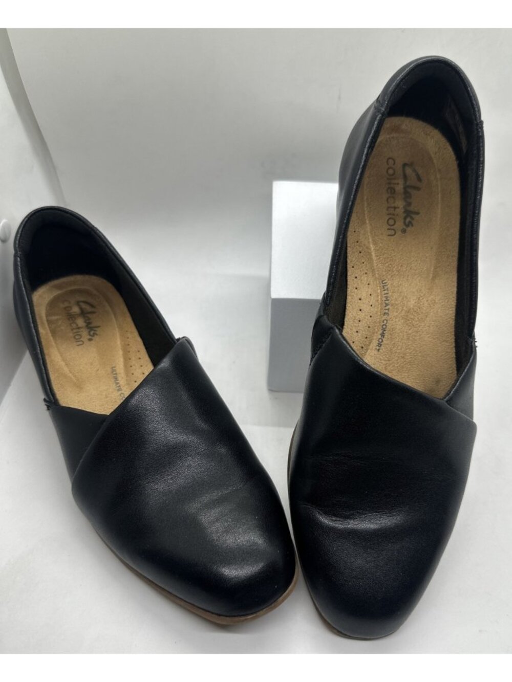 Clarks Collection Women’s Juliet Palm Black Slip On Shoes Sz 6.5 M